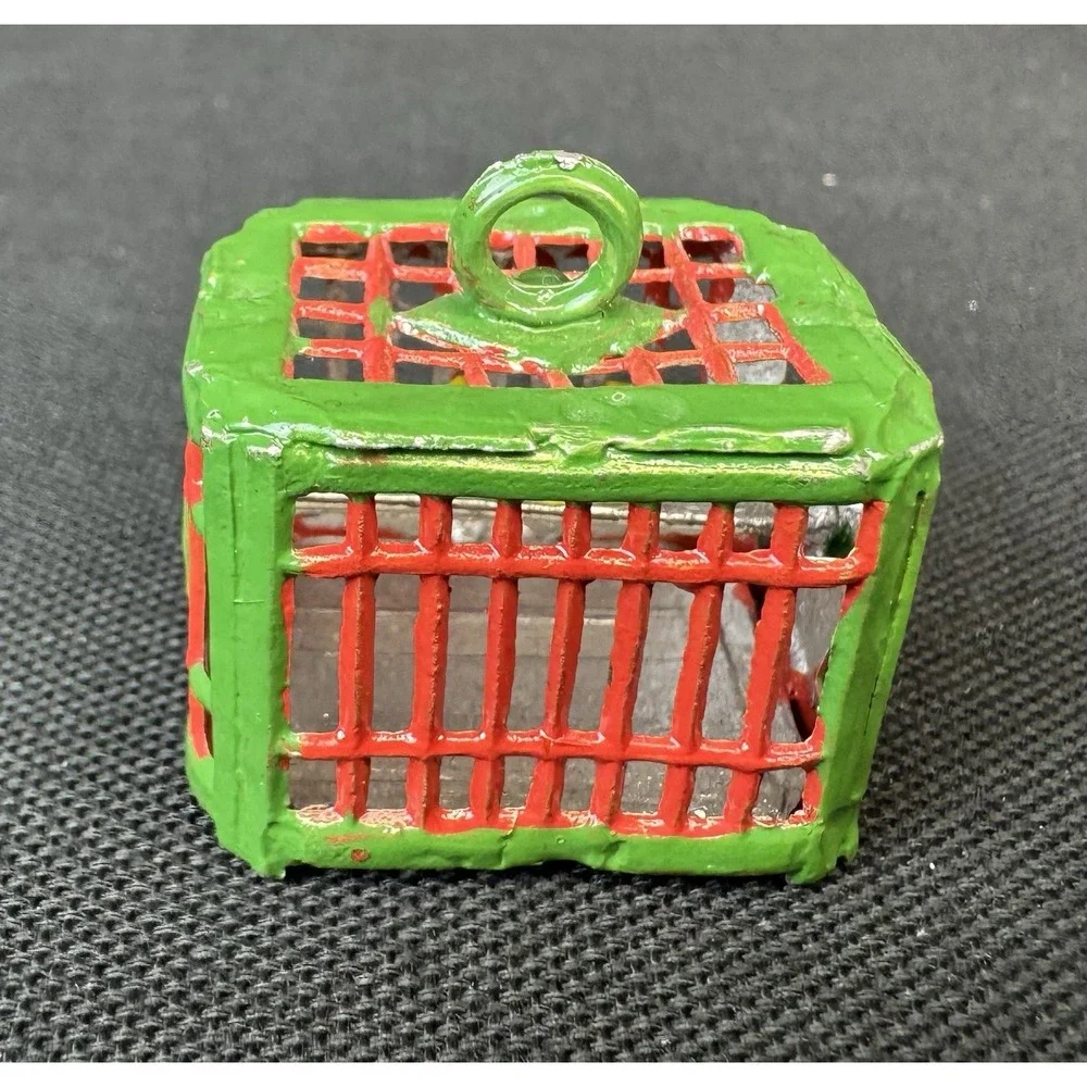 Antique German Bird Cage Pewter 1.5